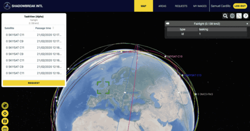 ShadowBreak satellite imagery featured in the SkyWatch EarthCache case study
